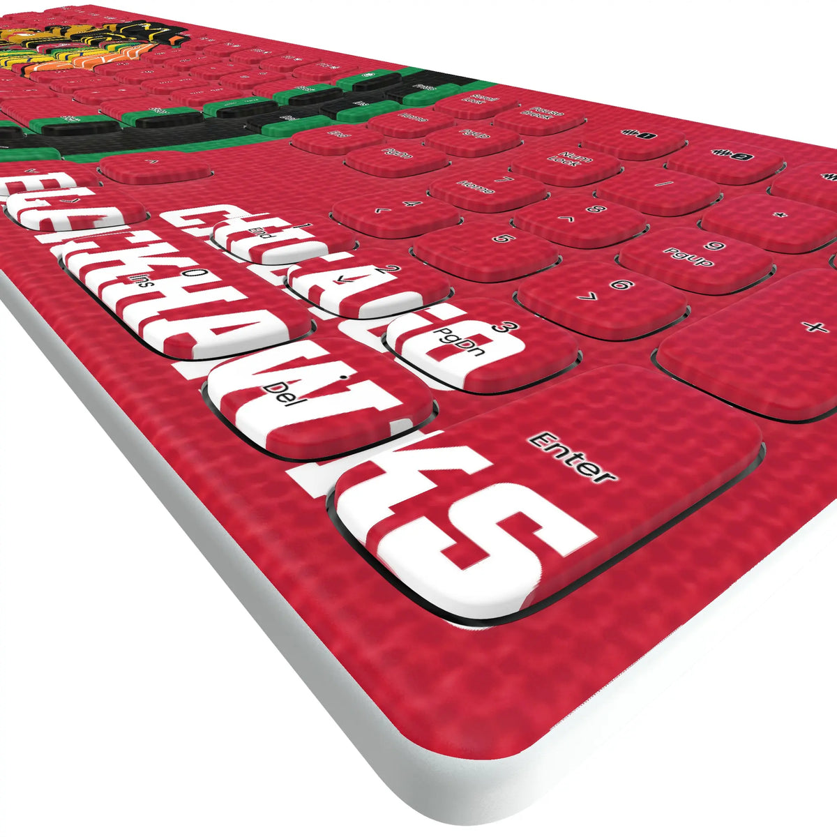 Chicago Blackhawks Stripe Curved Wireless Keyboard