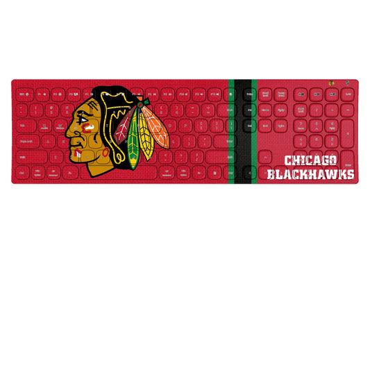 Chicago Blackhawks Stripe Curved Wireless Keyboard
