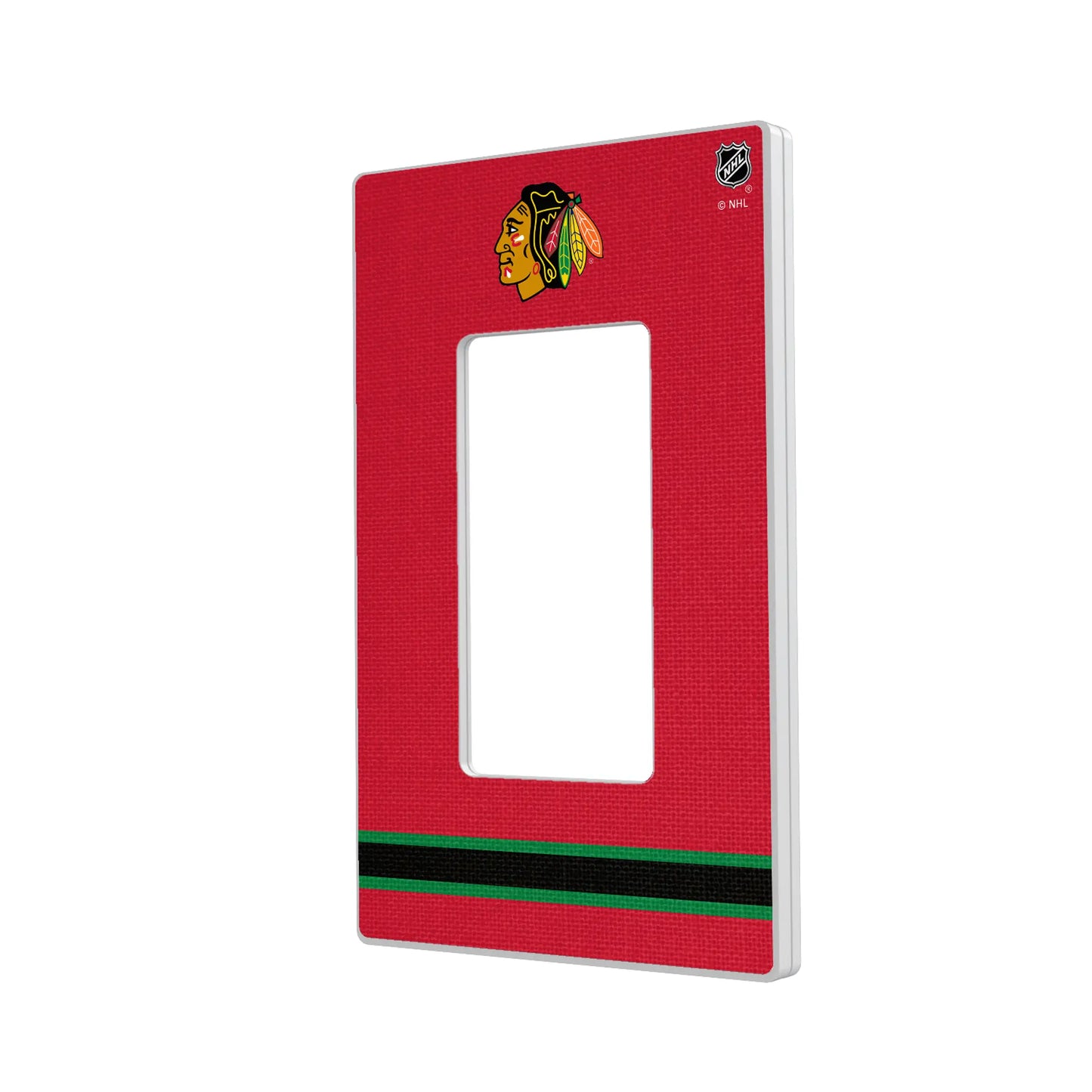 Chicago Blackhawks Stripe Hidden-Screw Light Switch Plate