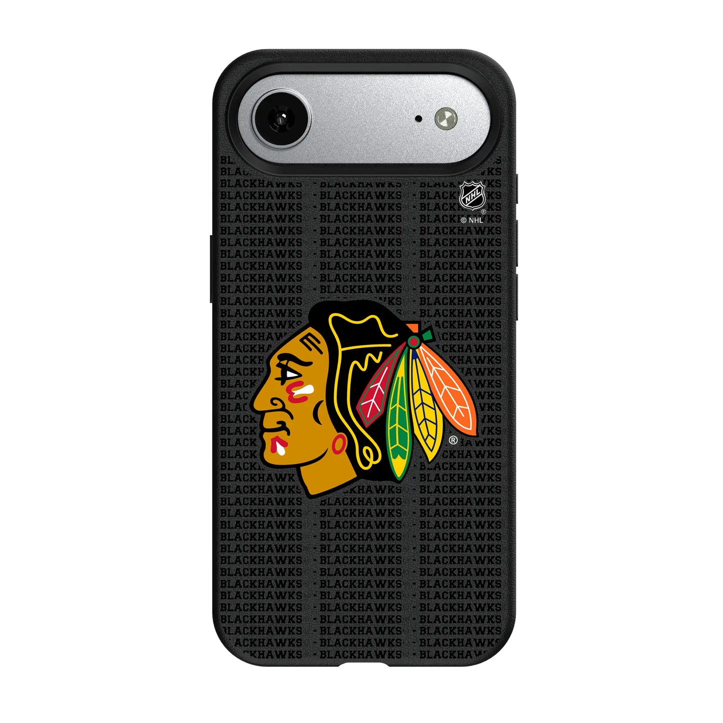 Chicago Blackhawks Text Backdrop MagSafe Compatible Phone Case for Apple iPhone