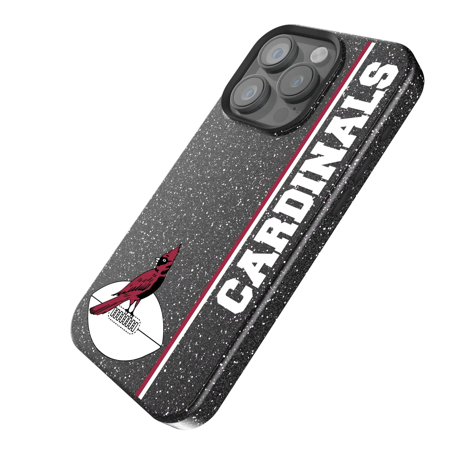 Chicago Cardinals 1947-1959 Historic Collection Sidebar Black Bling Phone Case for Apple iPhone