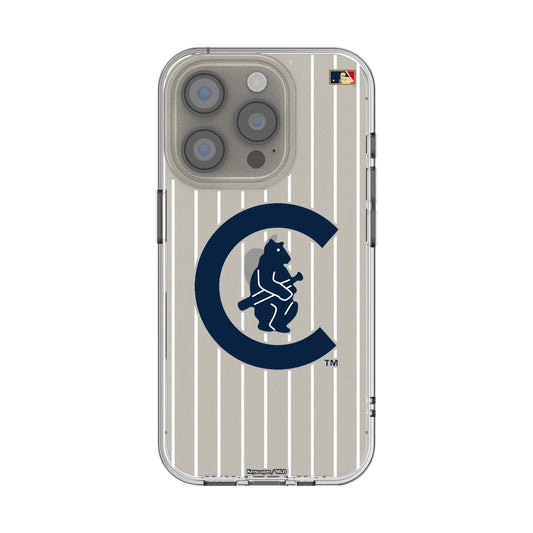 Chicago Cubs 1911-1912 - Cooperstown Collection Pinstripe Clear Phone Case for Apple iPhone