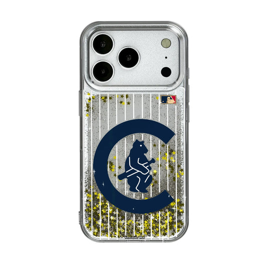 Chicago Cubs 1911-1912 - Cooperstown Collection Pinstripe Glitter Phone Case for Apple iPhone