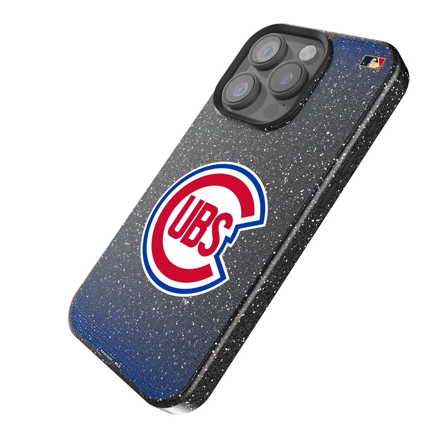 Chicago Cubs 1948-1956 - Cooperstown Collection Linen Black Bling Phone Case for Apple iPhone
