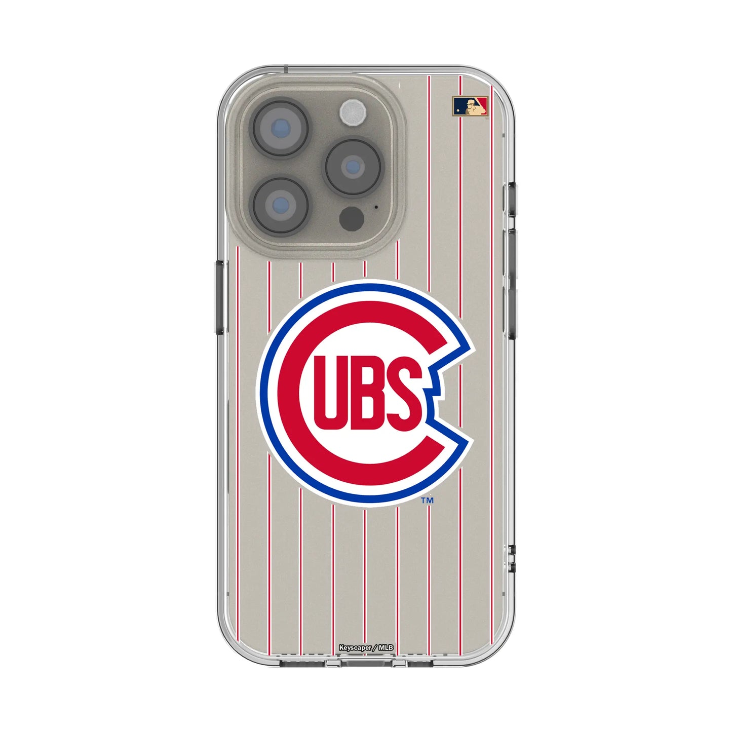 Chicago Cubs 1948-1956 - Cooperstown Collection Pinstripe Clear Phone Case for Apple iPhone