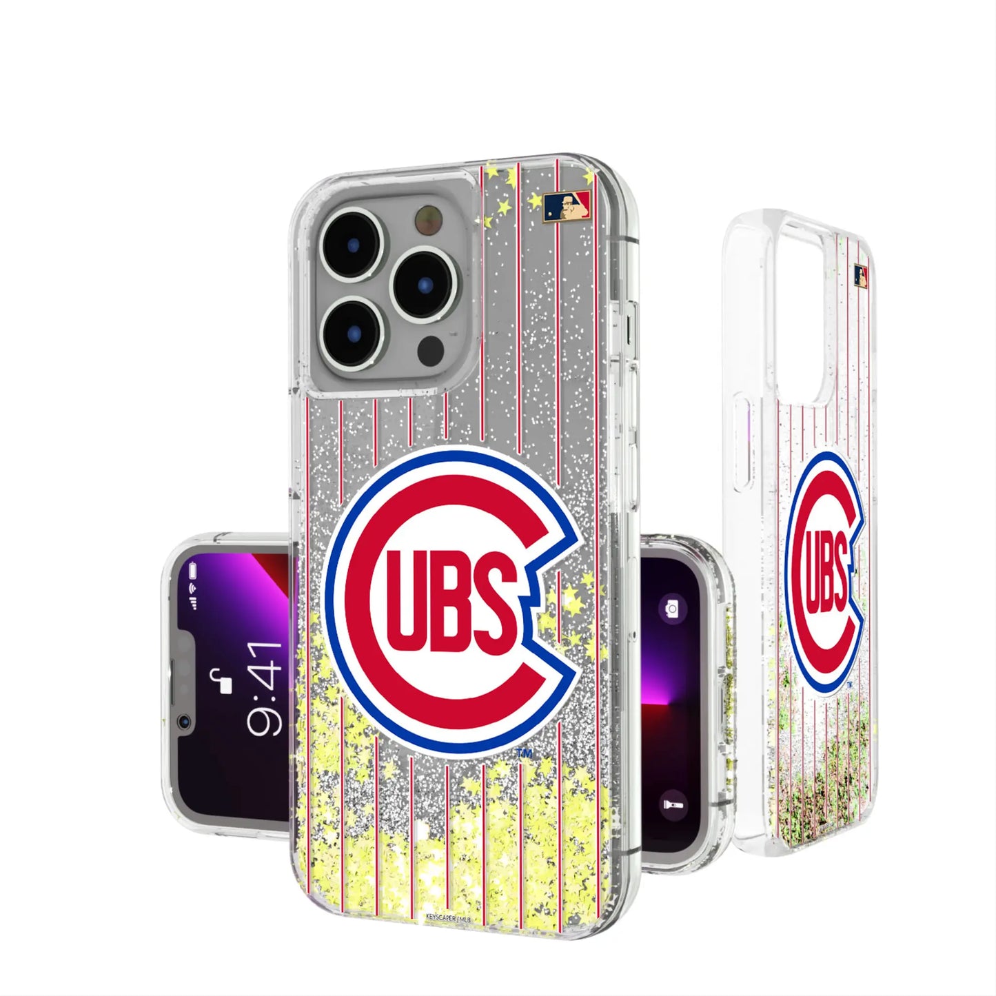 Chicago Cubs 1948-1956 - Cooperstown Collection Pinstripe Glitter Phone Case for Apple iPhone