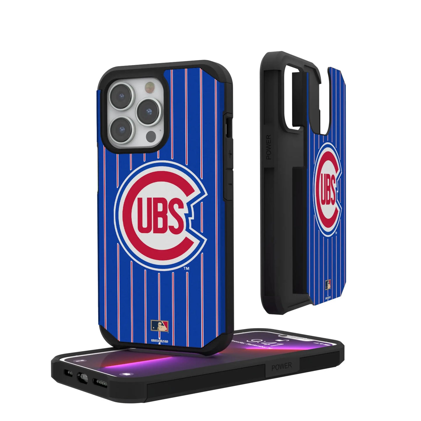 Chicago Cubs 1948-1956 - Cooperstown Collection Pinstripe Rugged Phone Case for Apple iPhone