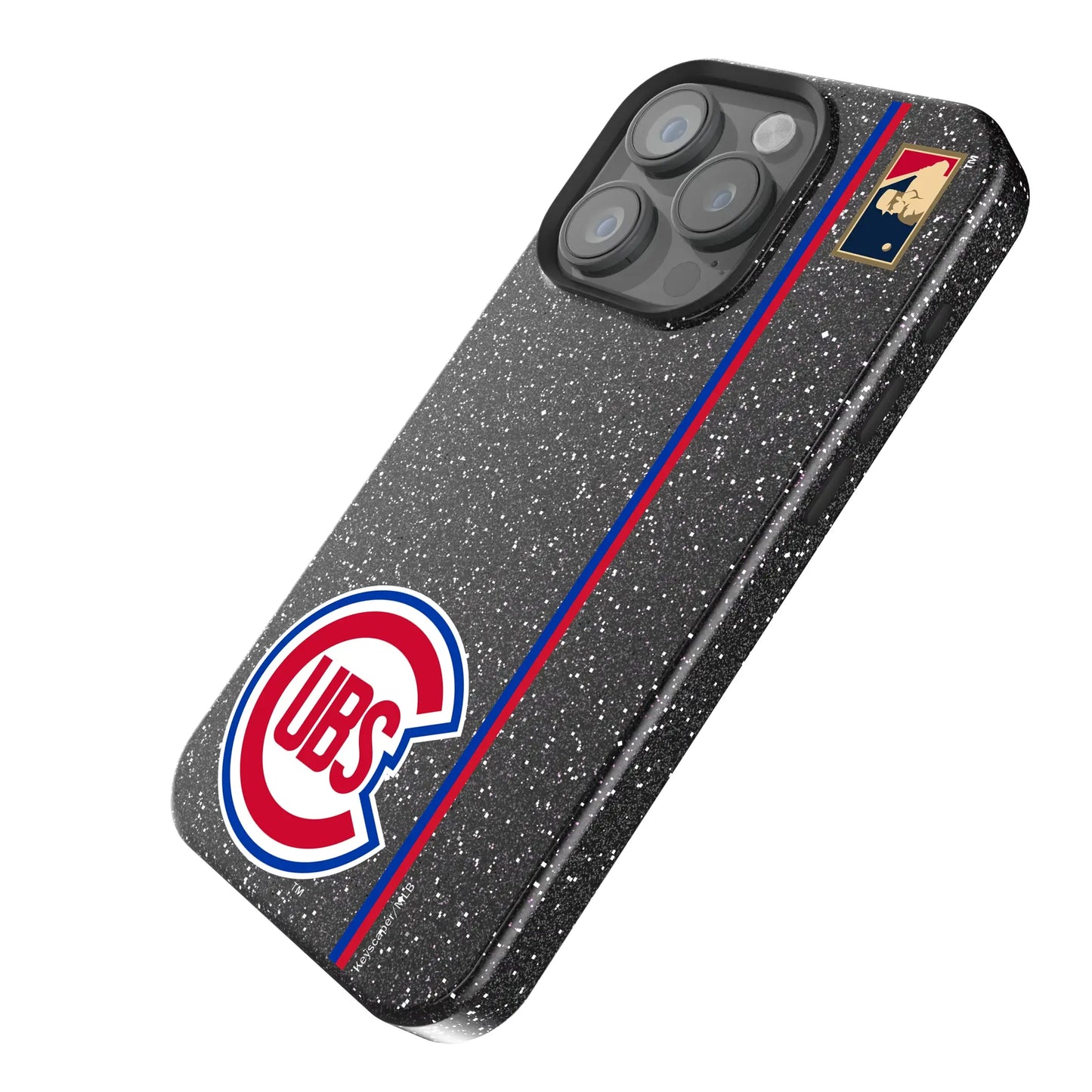 Chicago Cubs 1948-1956 - Cooperstown Collection Sidebar Black Bling Phone Case for Apple iPhone