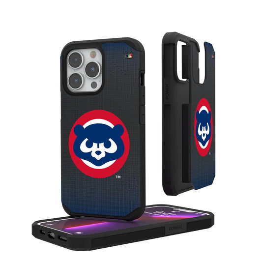 Chicago Cubs Home 1979-1993 - Cooperstown Collection Linen Rugged Phone Case for Apple iPhone