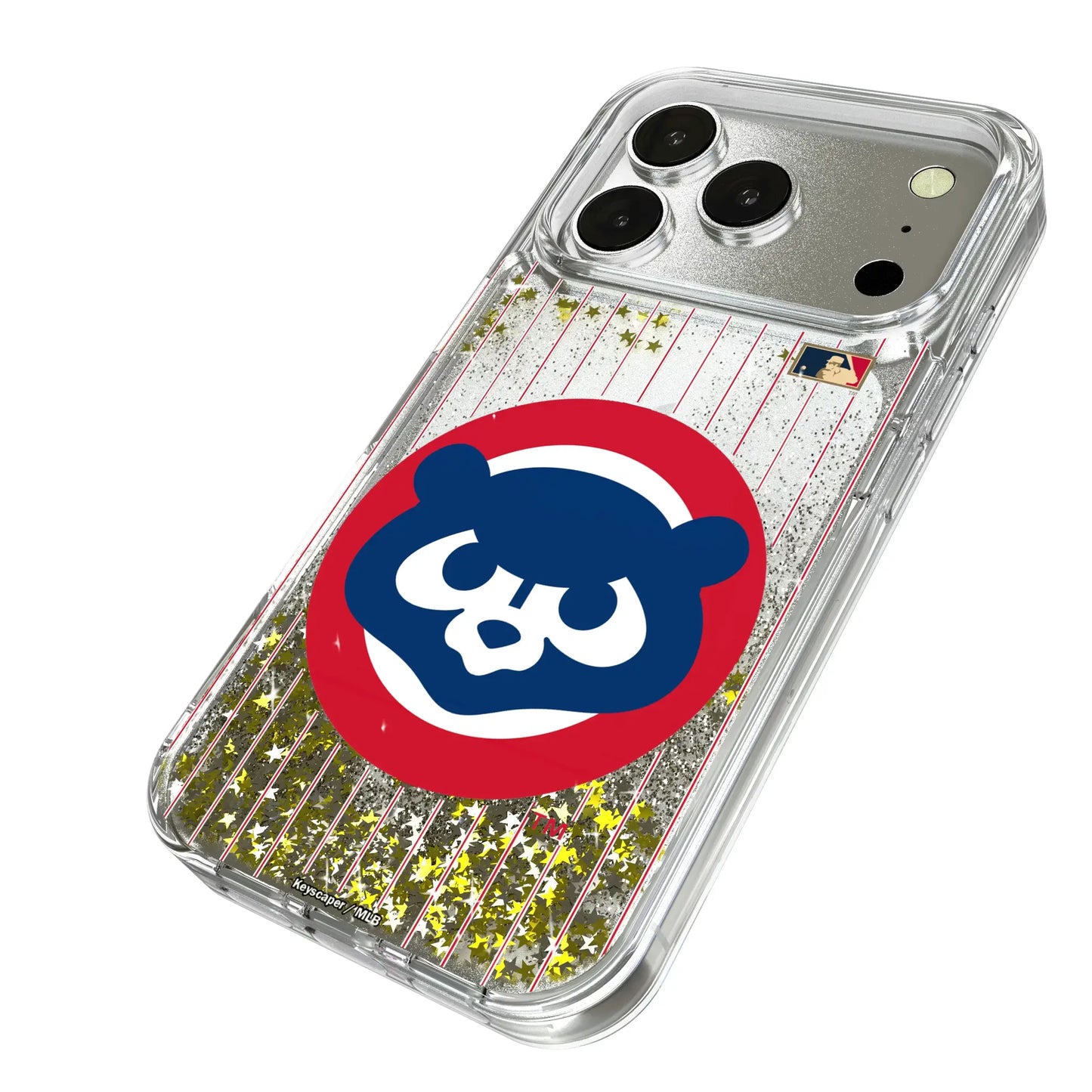 Chicago Cubs Home 1979-1993 - Cooperstown Collection Pinstripe Glitter Phone Case for Apple iPhone