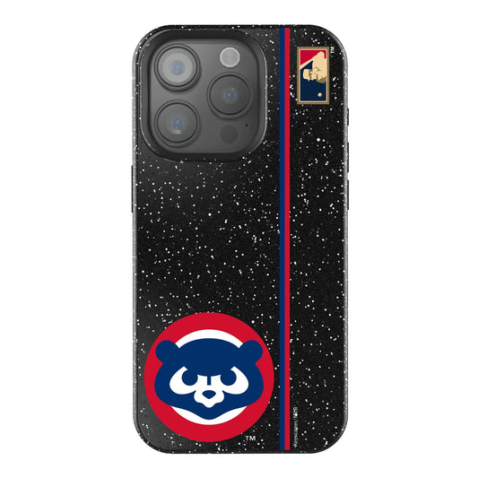 Chicago Cubs Home 1979-1993 - Cooperstown Collection Sidebar Black Bling Phone Case for Apple iPhone