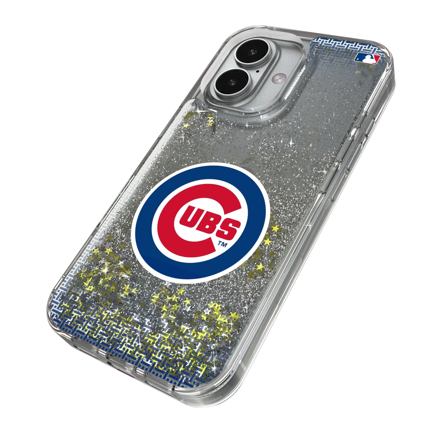 Chicago Cubs Linen Glitter Phone Case for Apple iPhone