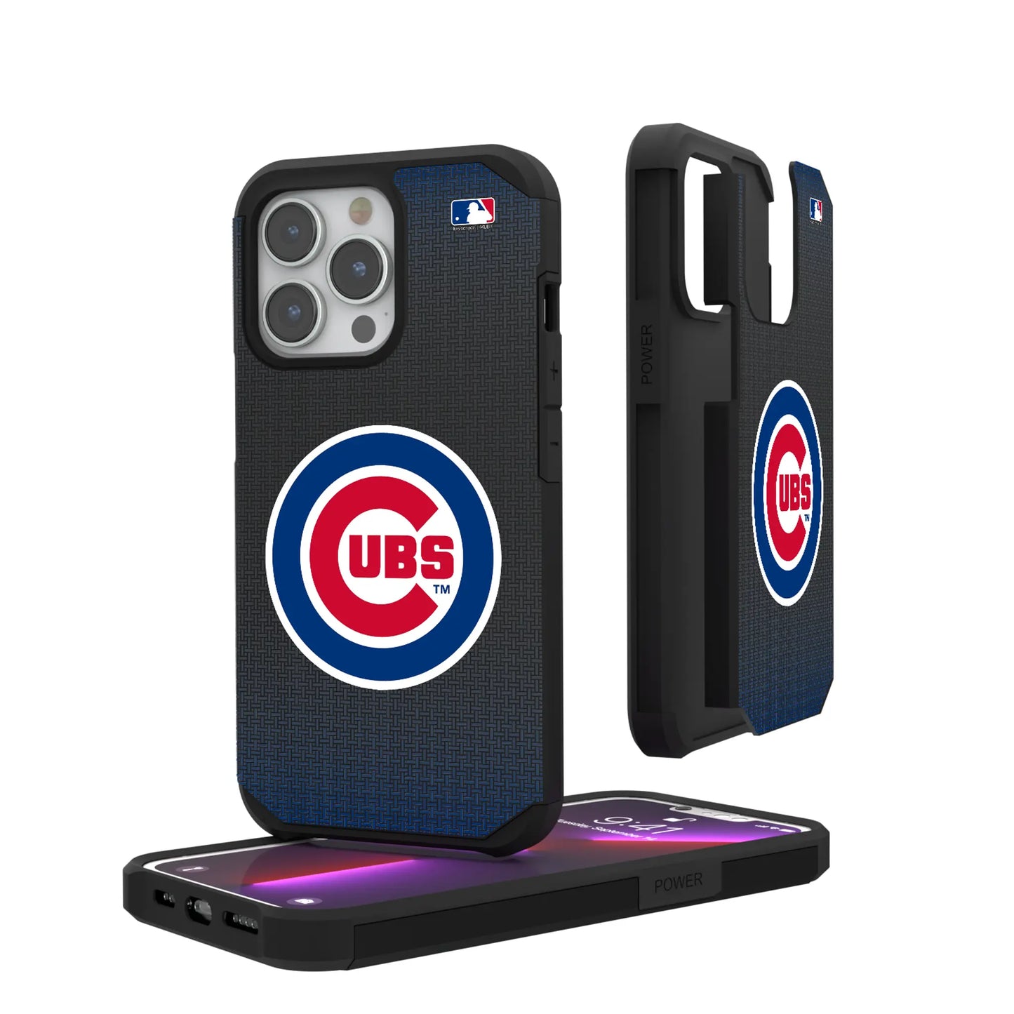 Chicago Cubs Linen Rugged Phone Case for Apple iPhone