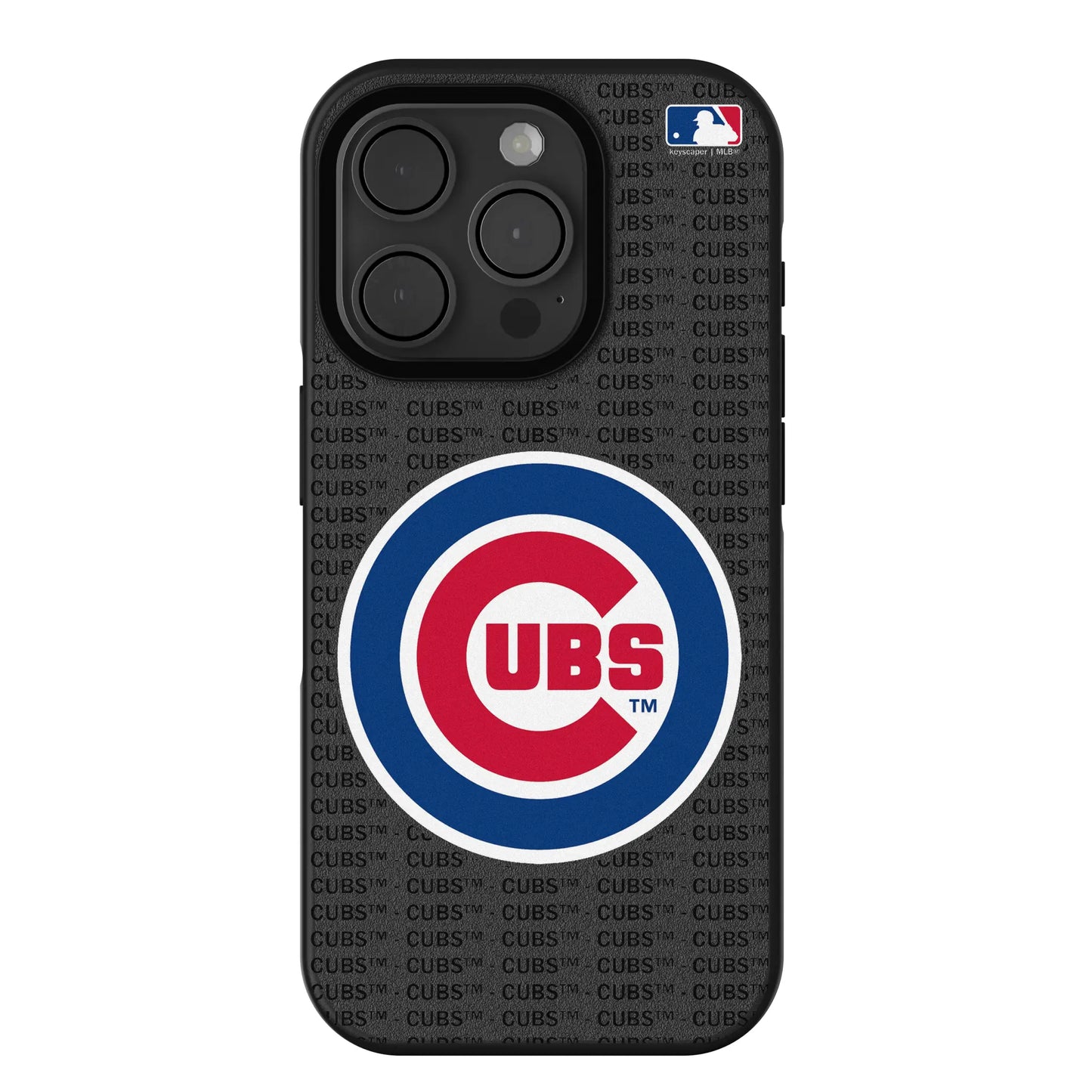 Chicago Cubs Text Backdrop Bump Phone Case for Apple iPhone