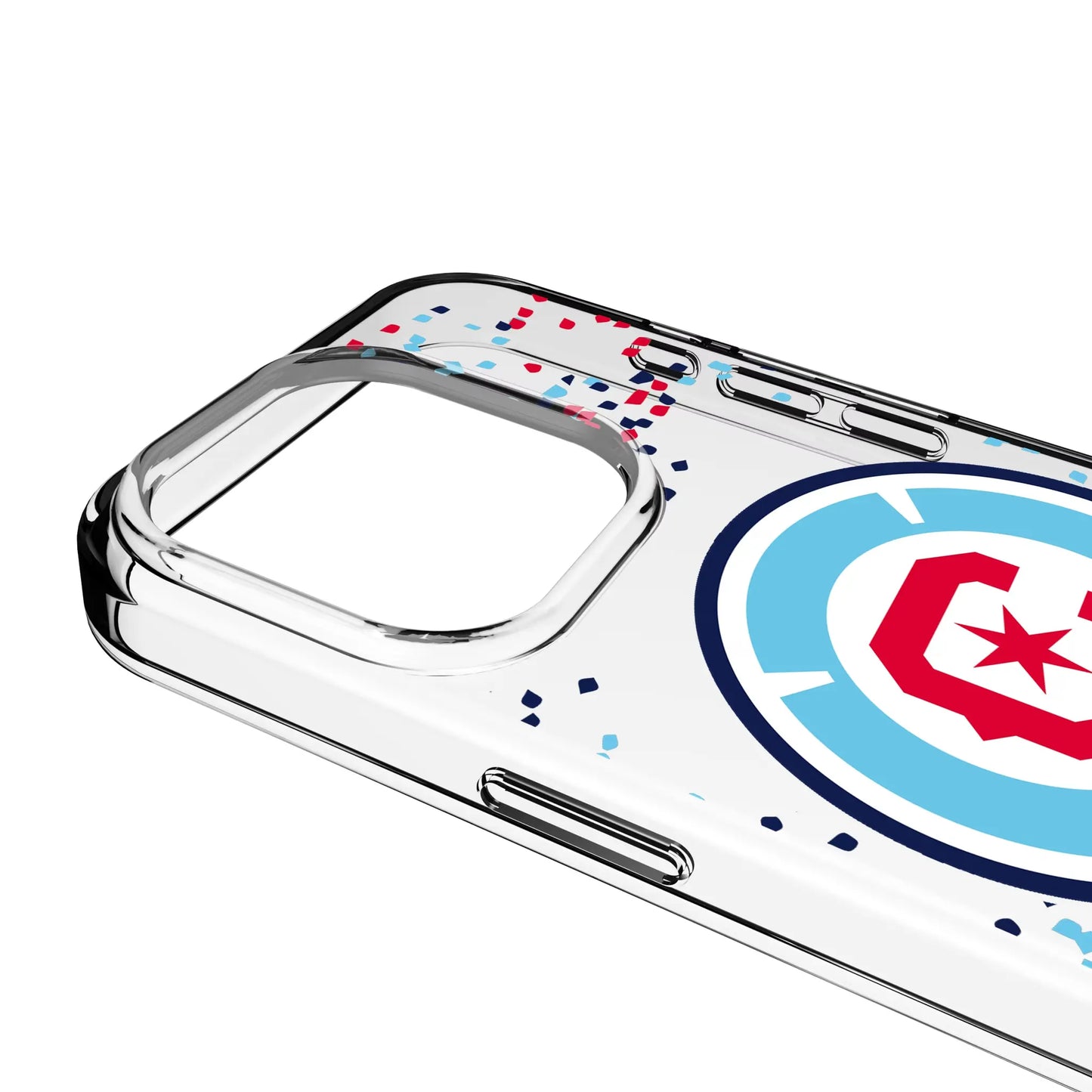 Chicago Fire Confetti Clear Phone Case for Apple iPhone