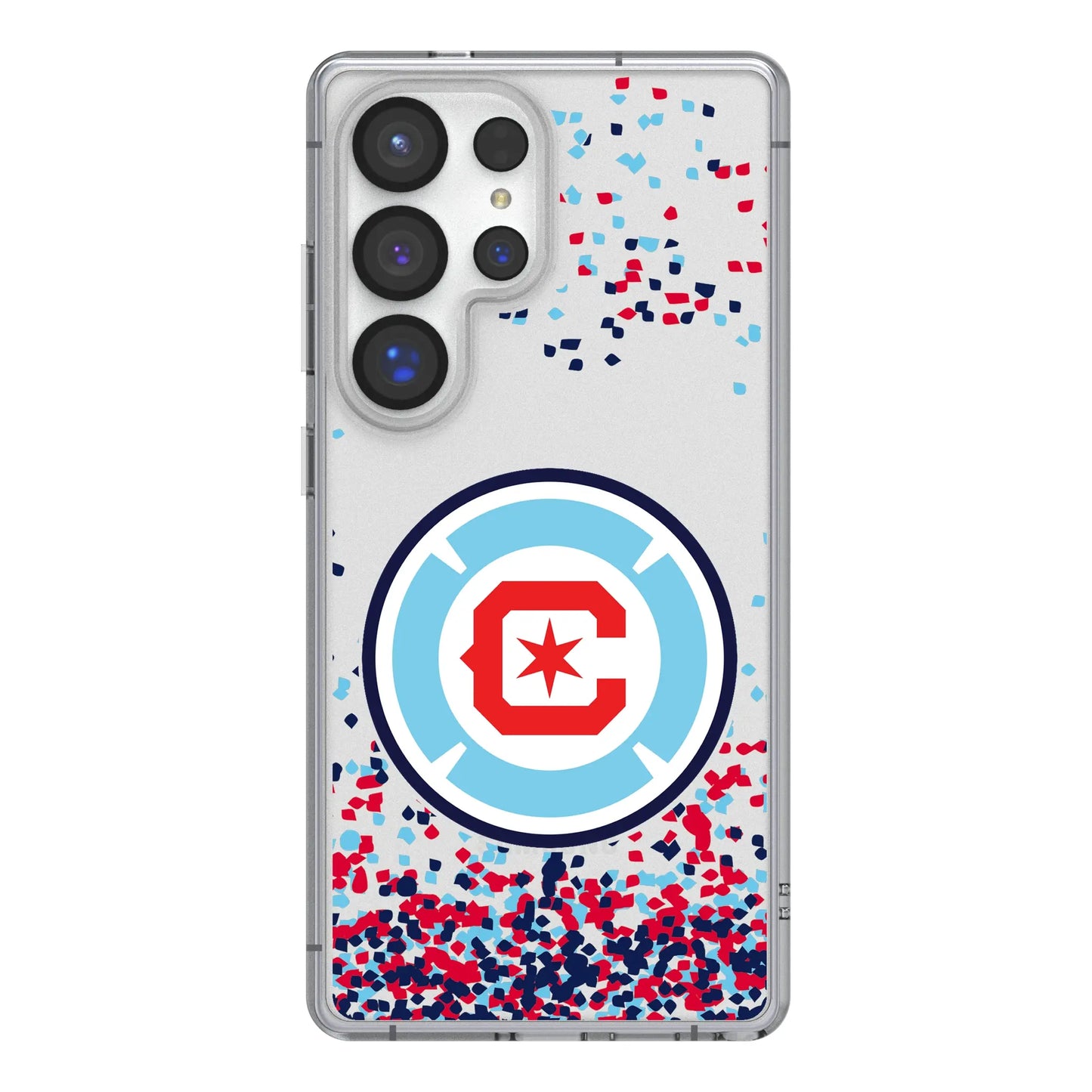 Chicago Fire Confetti Clear Phone Case for Samsung Galaxy