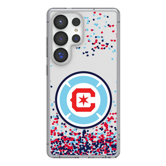 Chicago Fire Confetti Clear Phone Case for Samsung Galaxy