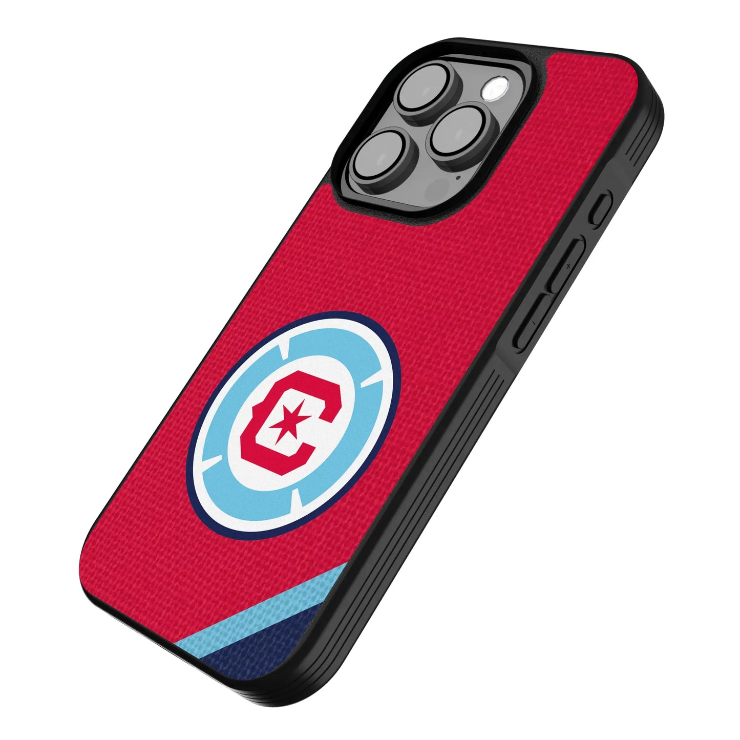 Chicago Fire Diagonal Stripe Bump Phone Case for Apple iPhone