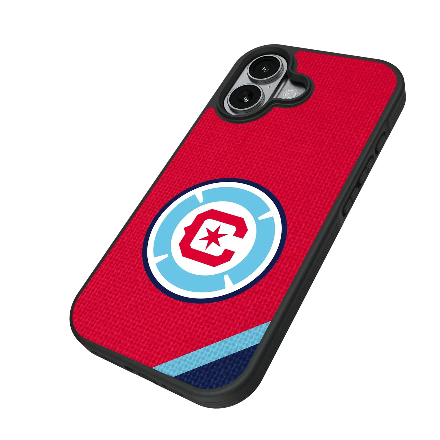 Chicago Fire Diagonal Stripe Bump Phone Case for Apple iPhone