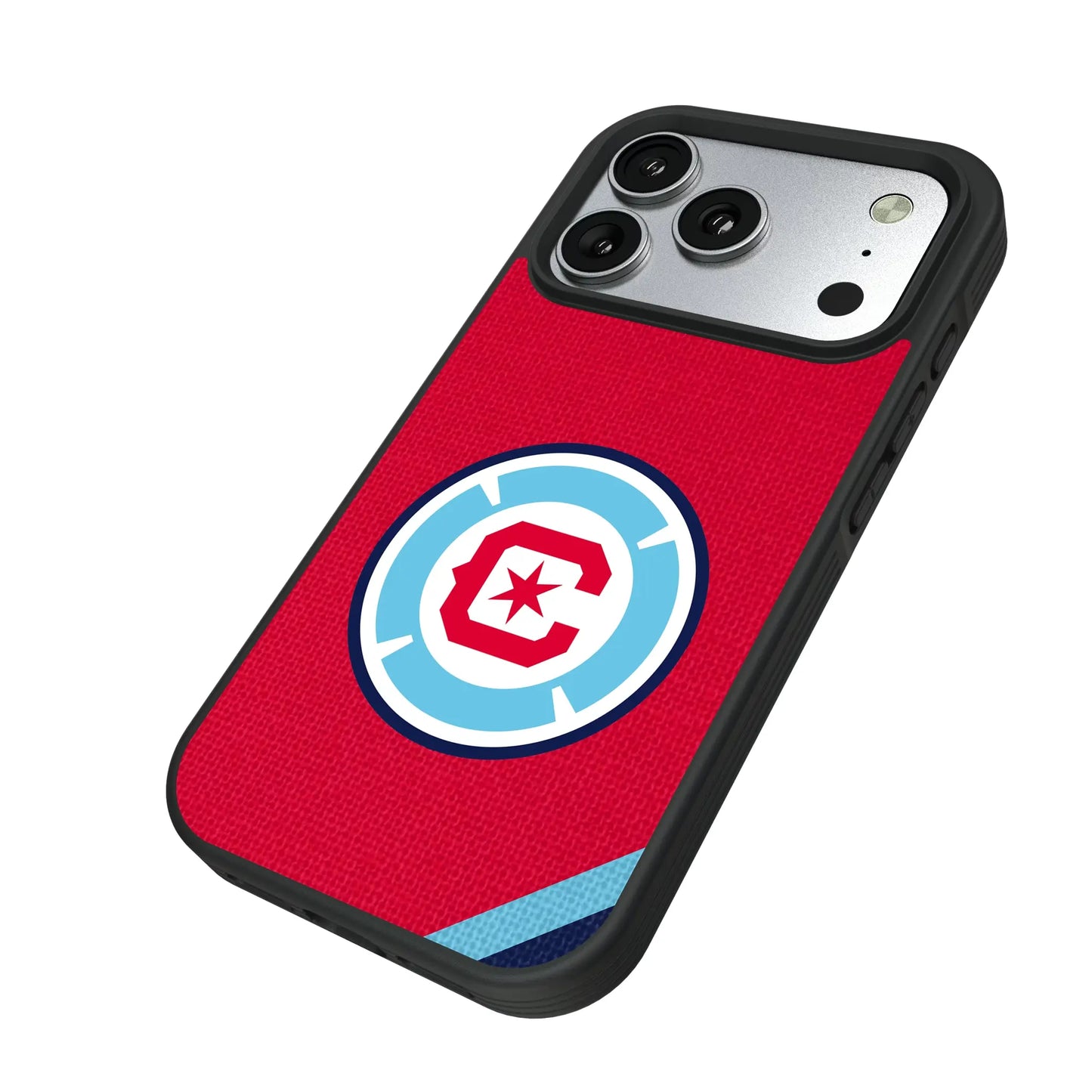Chicago Fire Diagonal Stripe Bump Phone Case for Apple iPhone