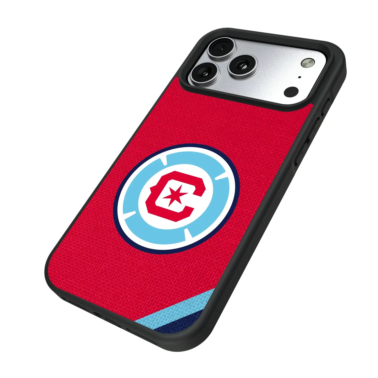 Chicago Fire Diagonal Stripe Bump Phone Case for Apple iPhone