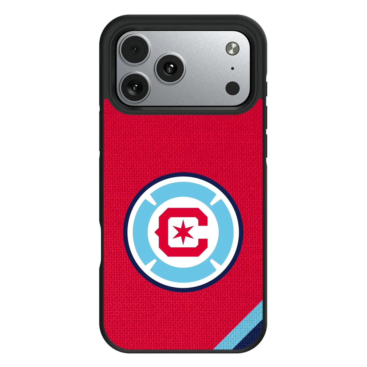 Chicago Fire Diagonal Stripe Bump Phone Case for Apple iPhone
