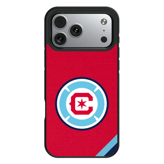 Chicago Fire Diagonal Stripe Bump Phone Case for Apple iPhone