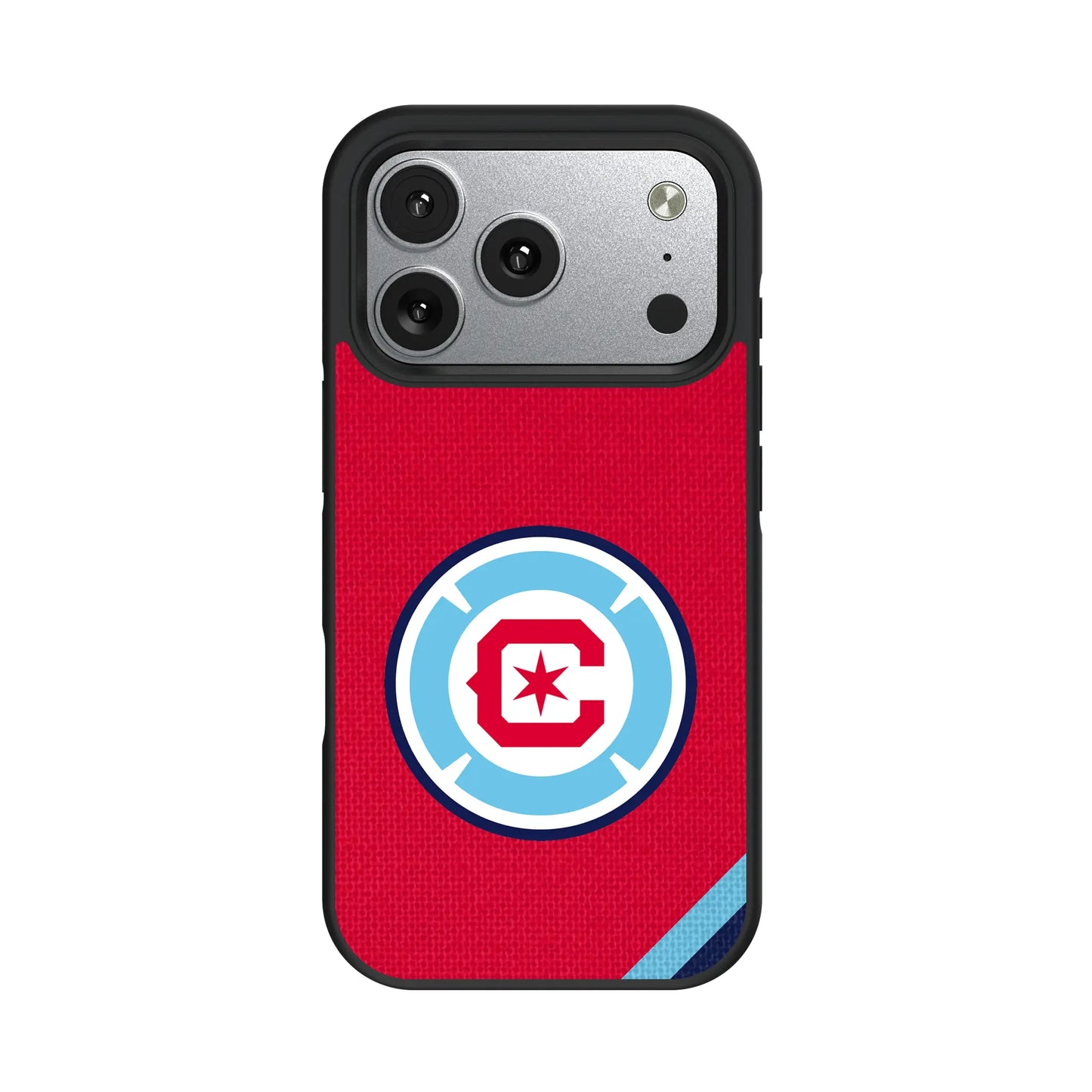 Chicago Fire Diagonal Stripe Bump Phone Case for Apple iPhone