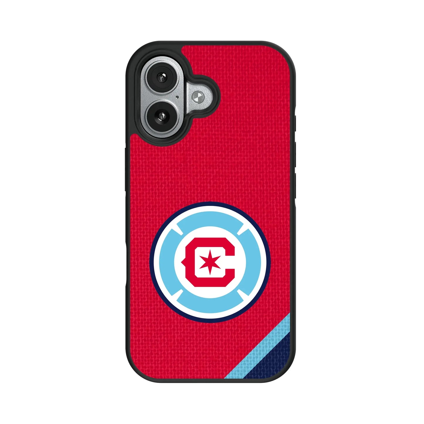 Chicago Fire Diagonal Stripe Bump Phone Case for Apple iPhone