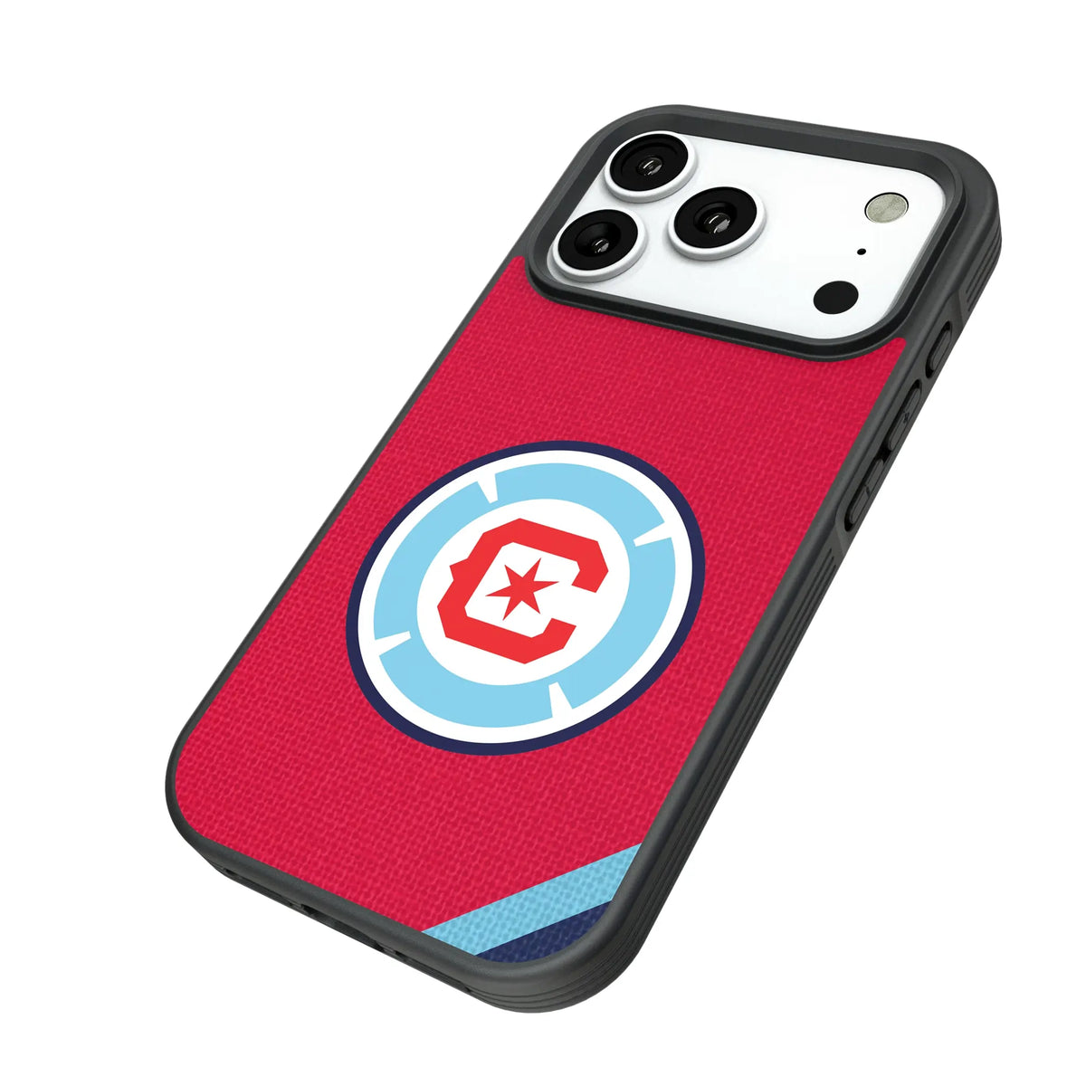 Chicago Fire Diagonal Stripe Bump Phone Case for Apple iPhone