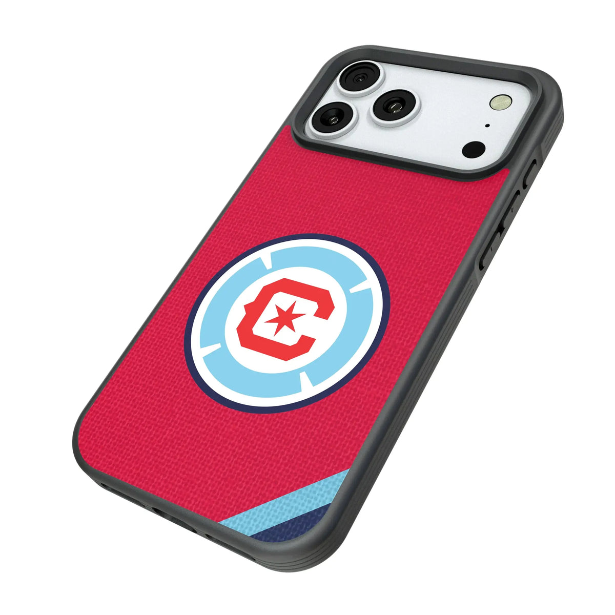Chicago Fire Diagonal Stripe Bump Phone Case for Apple iPhone