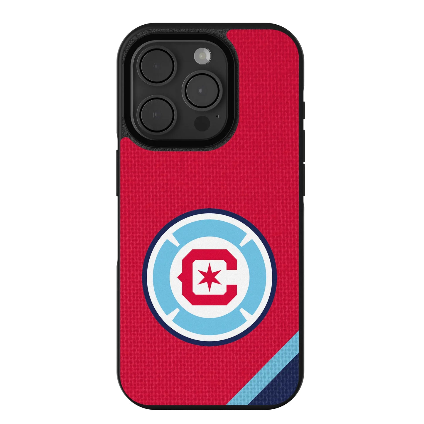 Chicago Fire Diagonal Stripe Bump Phone Case for Apple iPhone