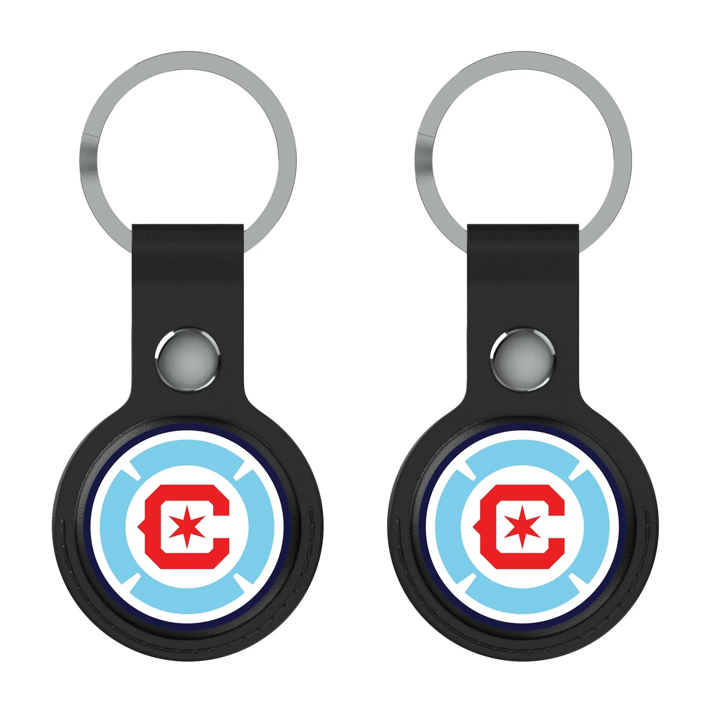 Chicago Fire Insignia Black Airtag Holder 2-Pack