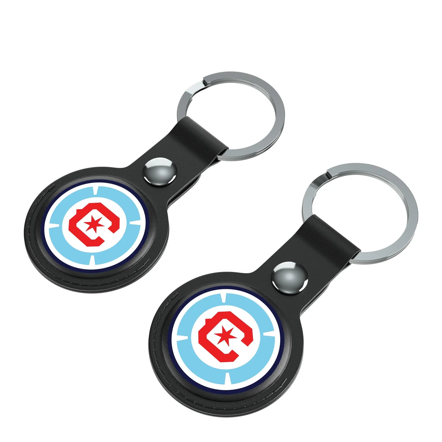 Chicago Fire Insignia Black Airtag Holder 2-Pack