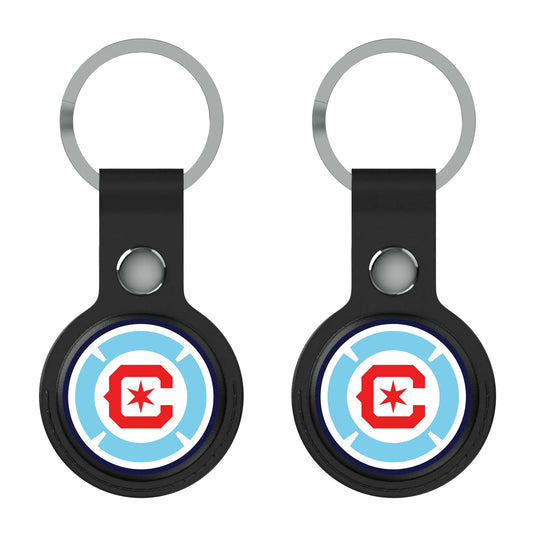 Chicago Fire Insignia Black Airtag Holder 2-Pack