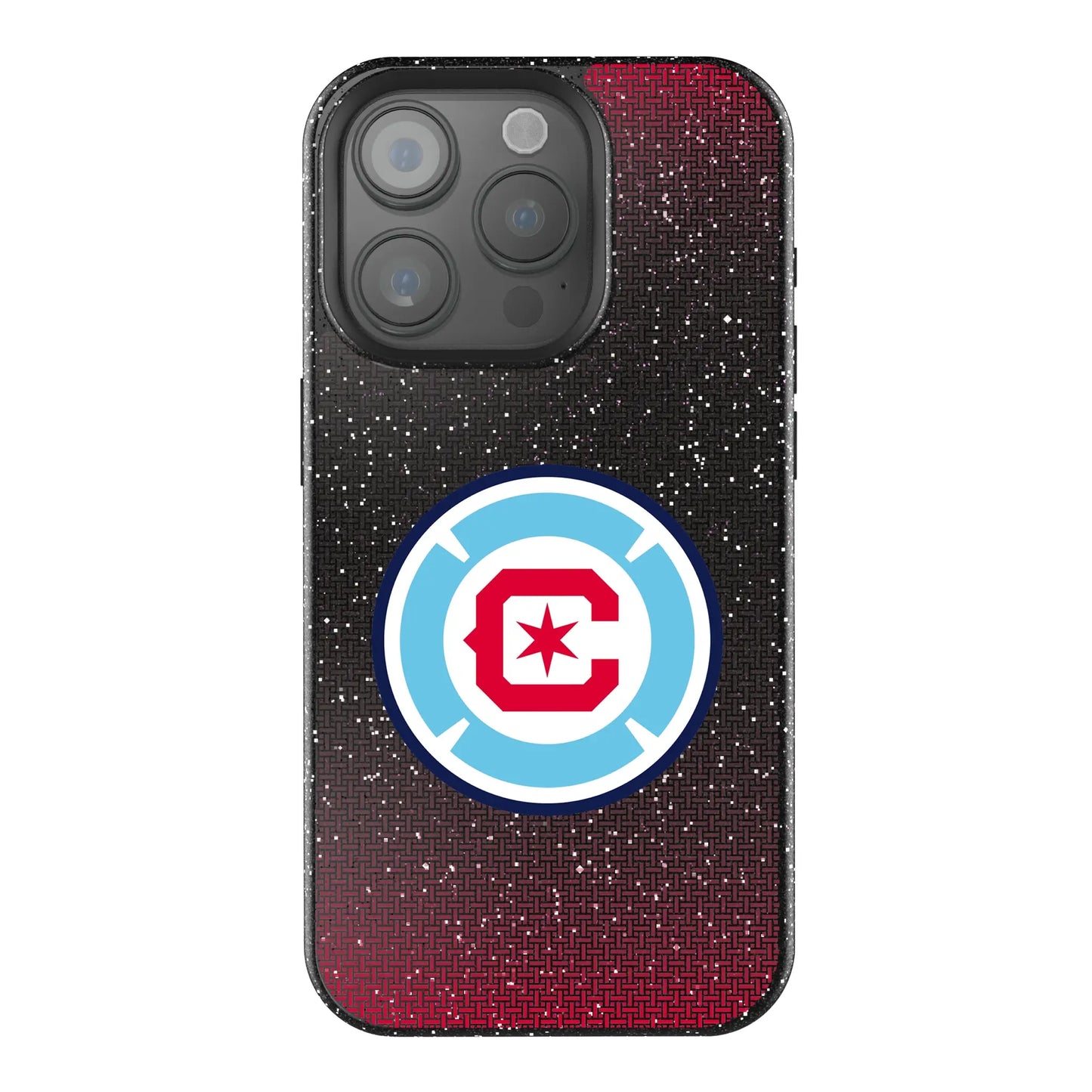 Chicago Fire Linen Black Bling Phone Case for Apple iPhone