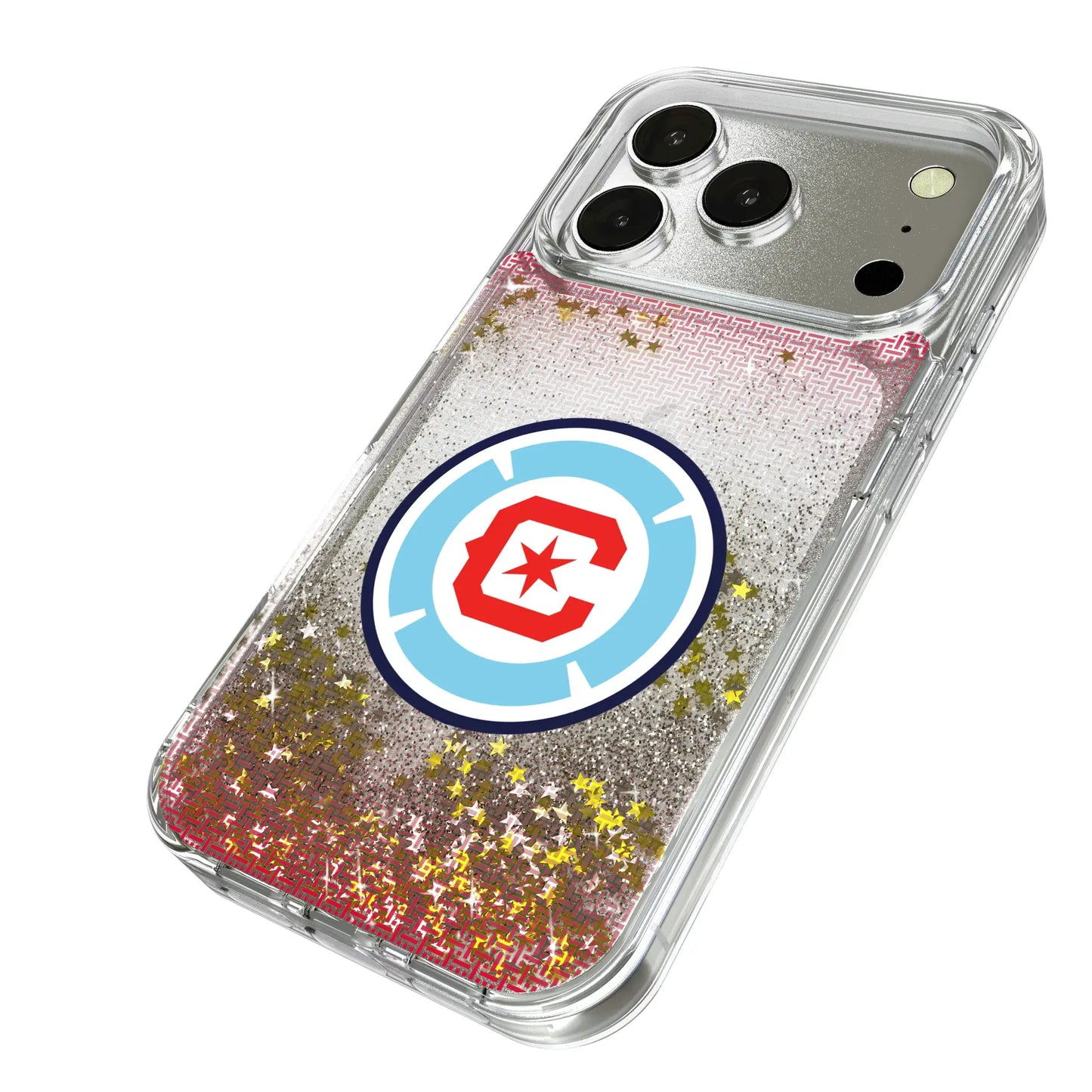 Chicago Fire Linen Glitter Phone Case for Apple iPhone