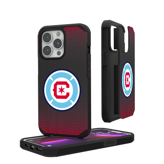 Chicago Fire Linen Rugged Phone Case for Apple iPhone