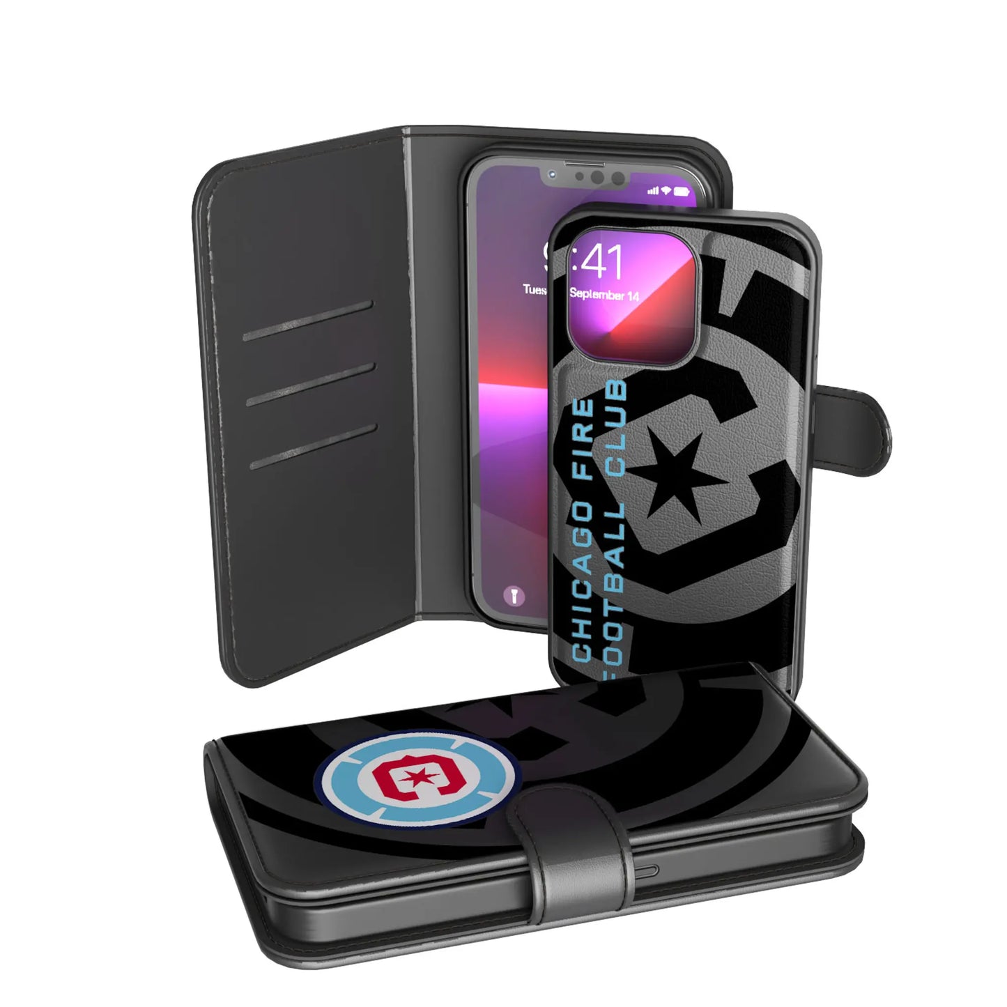 Chicago Fire Monocolor Tilt Wallet Phone Case for Apple iPhone