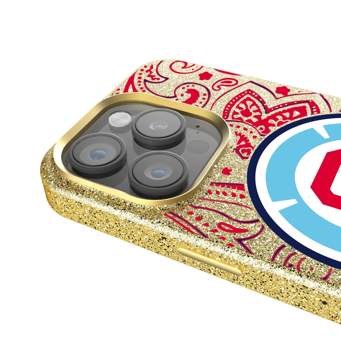 Chicago Fire Paisley Bling Phone Case for Apple iPhone