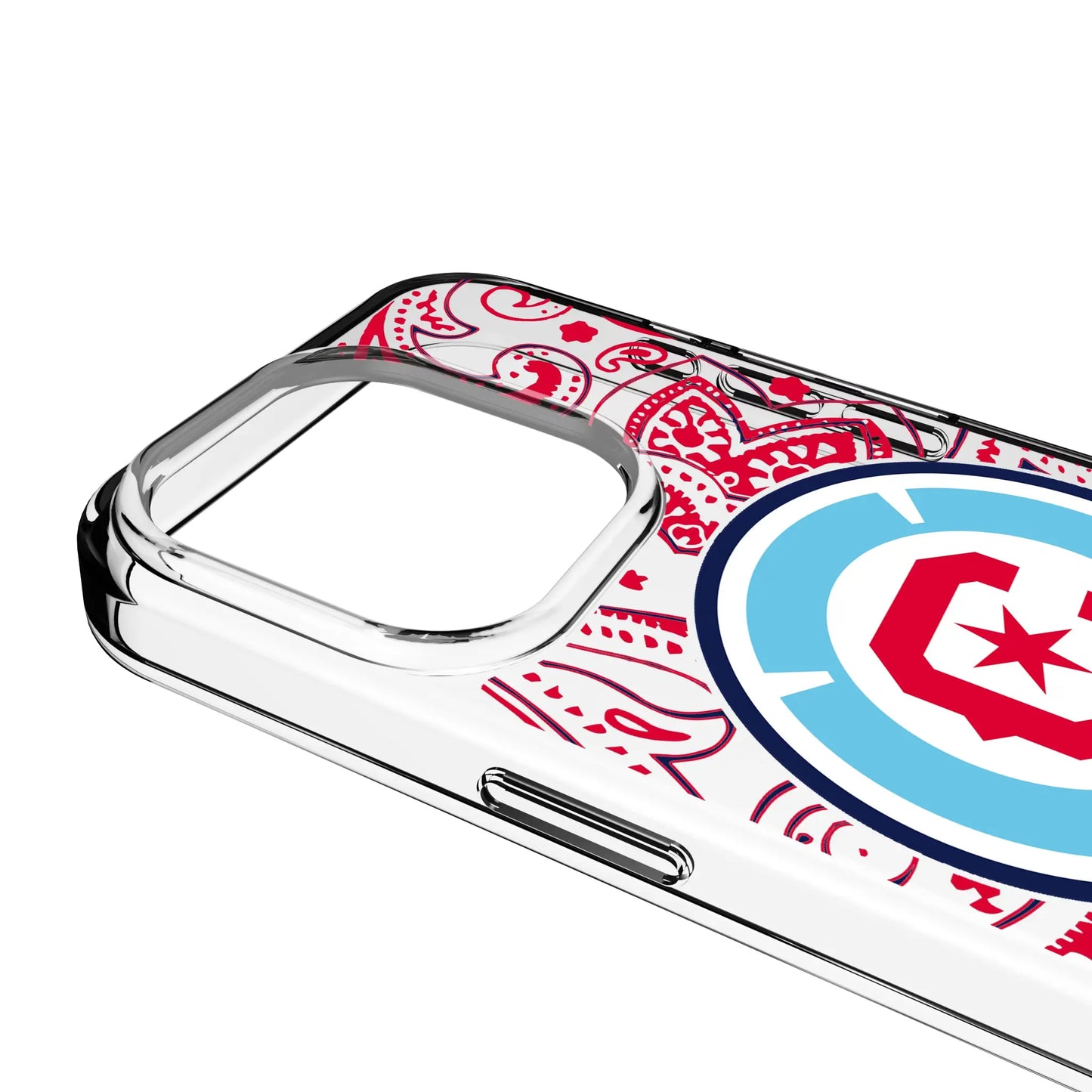 Chicago Fire Paisley Clear Phone Case for Apple iPhone