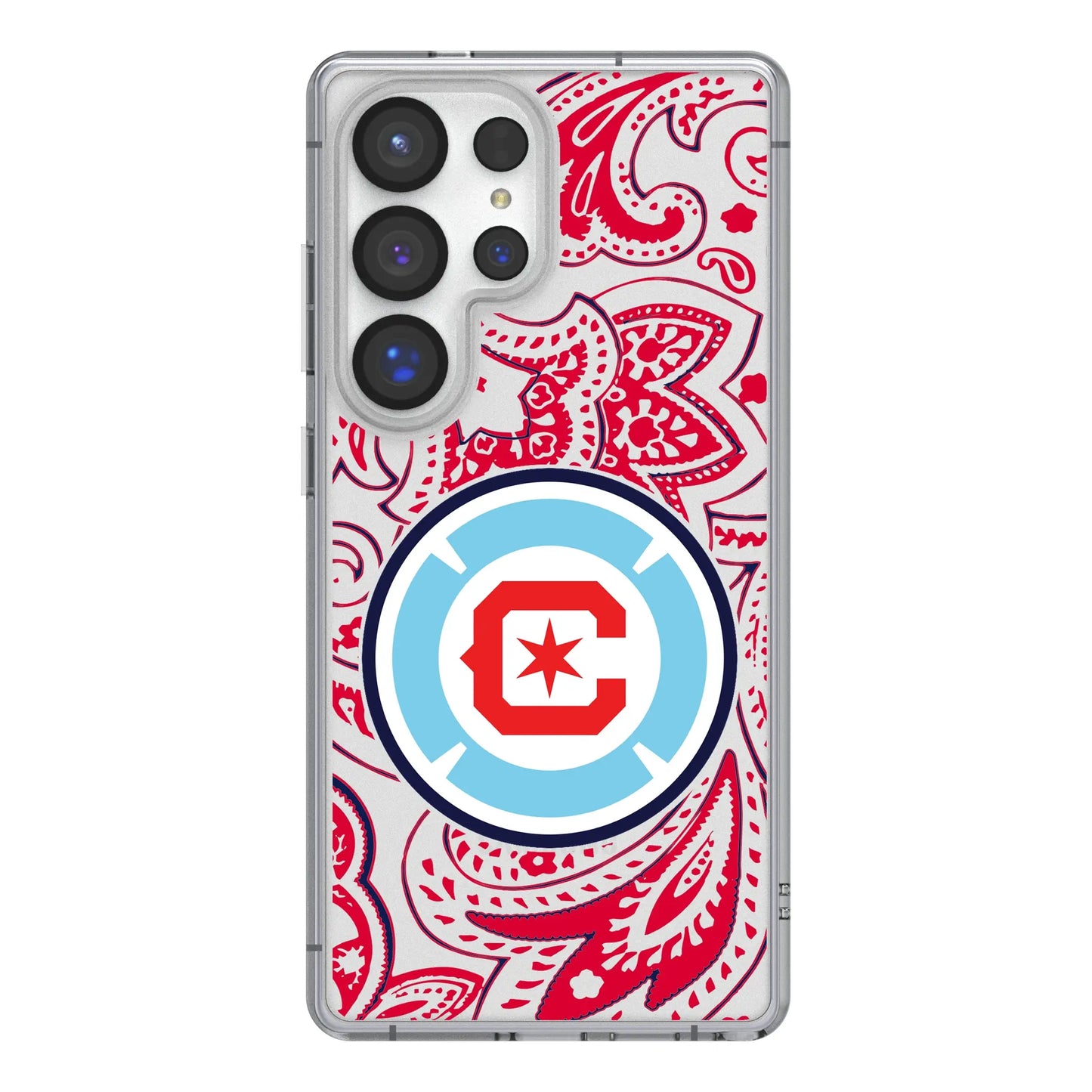 Chicago Fire Paisley Clear Phone Case for Samsung Galaxy