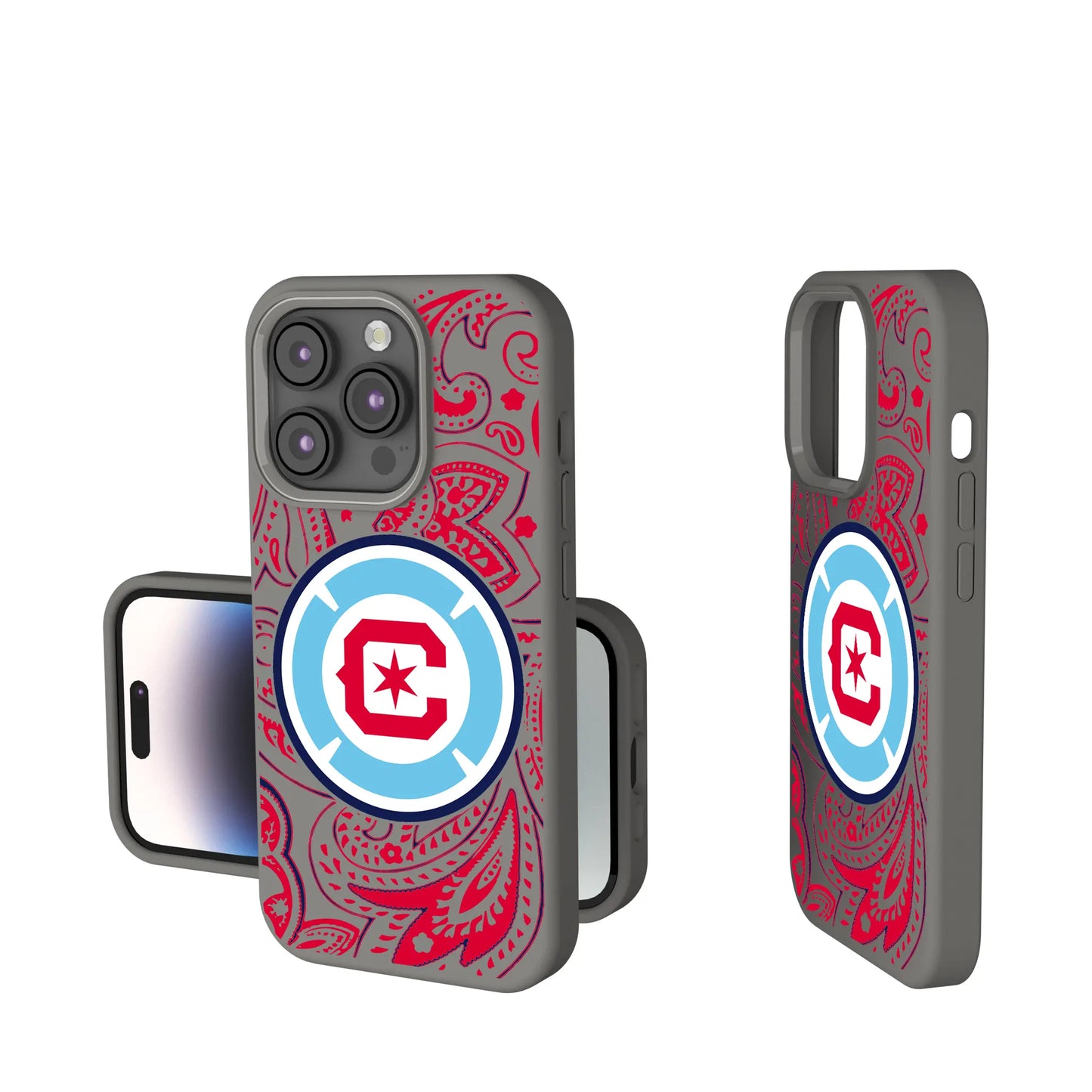 Chicago Fire Paisley Soft Touch Phone Case for Apple iPhone