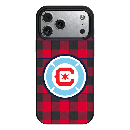 Chicago Fire Plaid MagSafe Compatible Phone Case for Apple iPhone