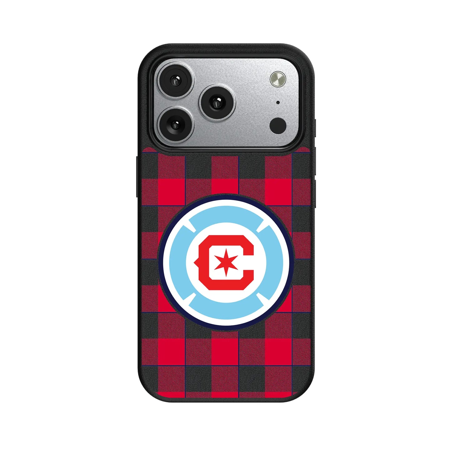 Chicago Fire Plaid MagSafe Compatible Phone Case for Apple iPhone