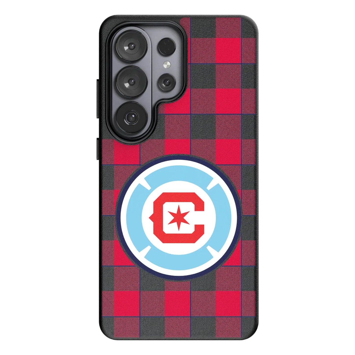 Chicago Fire Plaid MagSafe Compatible Phone Case for Samsung Galaxy