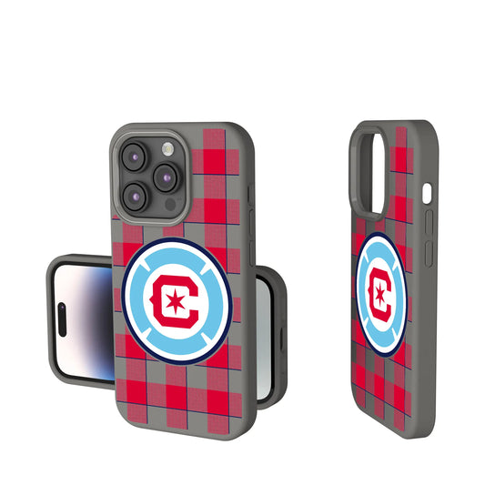 Chicago Fire Plaid Soft Touch Phone Case for Apple iPhone