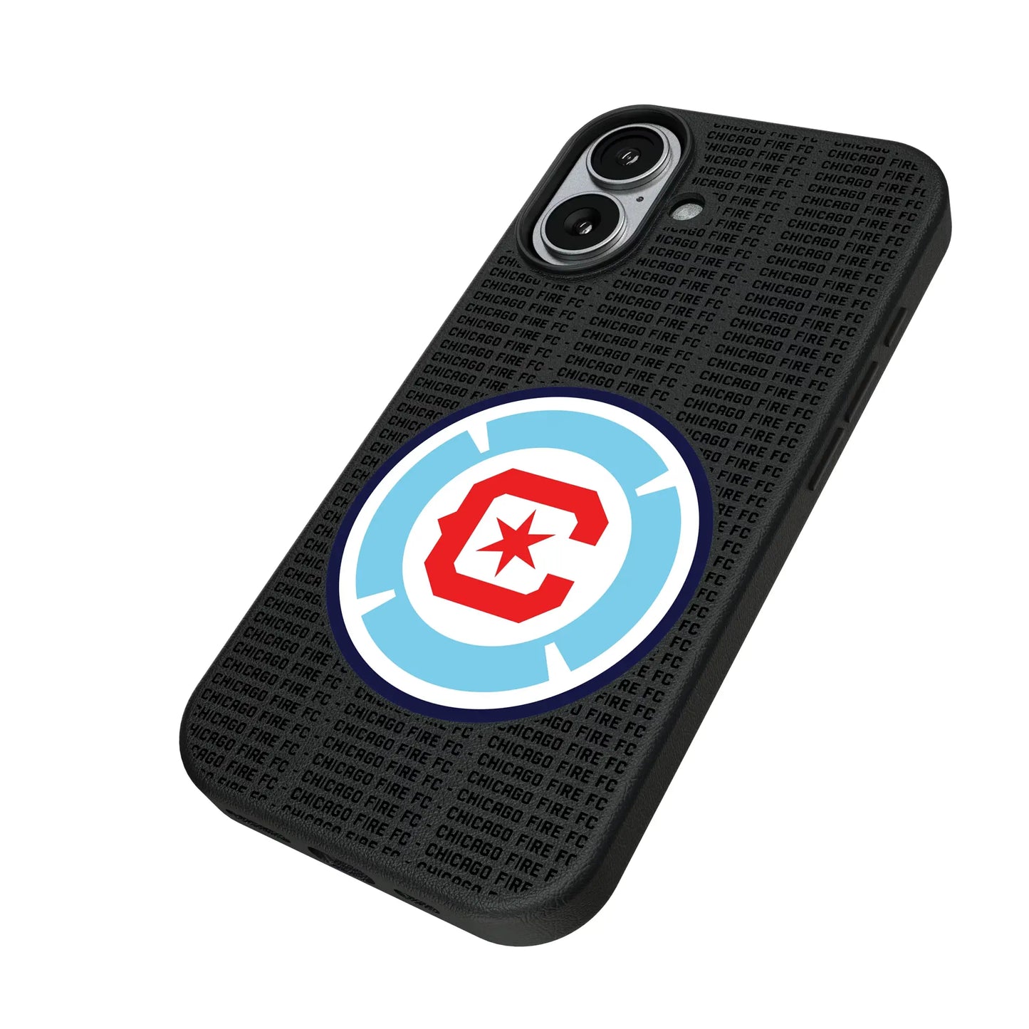 Chicago Fire Text Backdrop MagSafe Compatible Phone Case for Apple iPhone