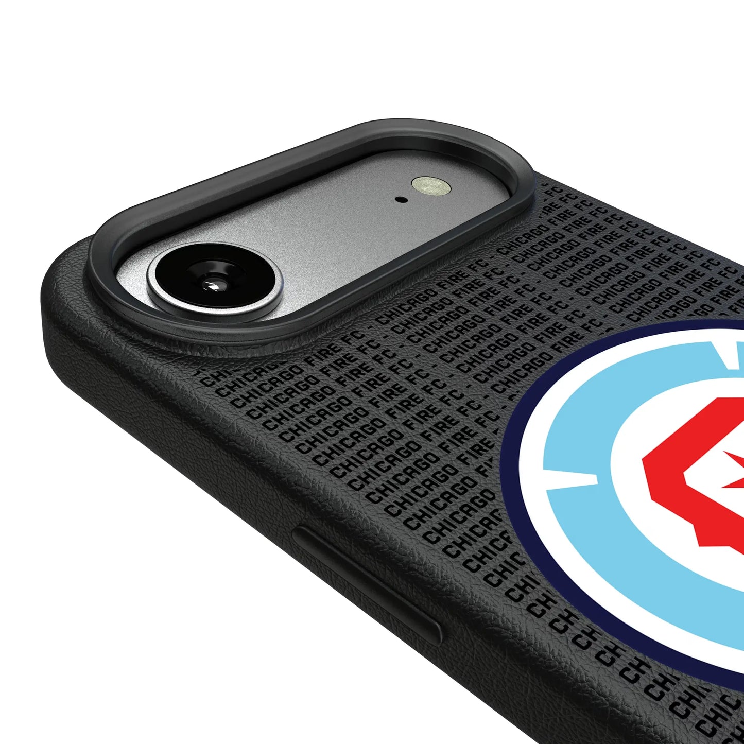 Chicago Fire Text Backdrop MagSafe Compatible Phone Case for Apple iPhone