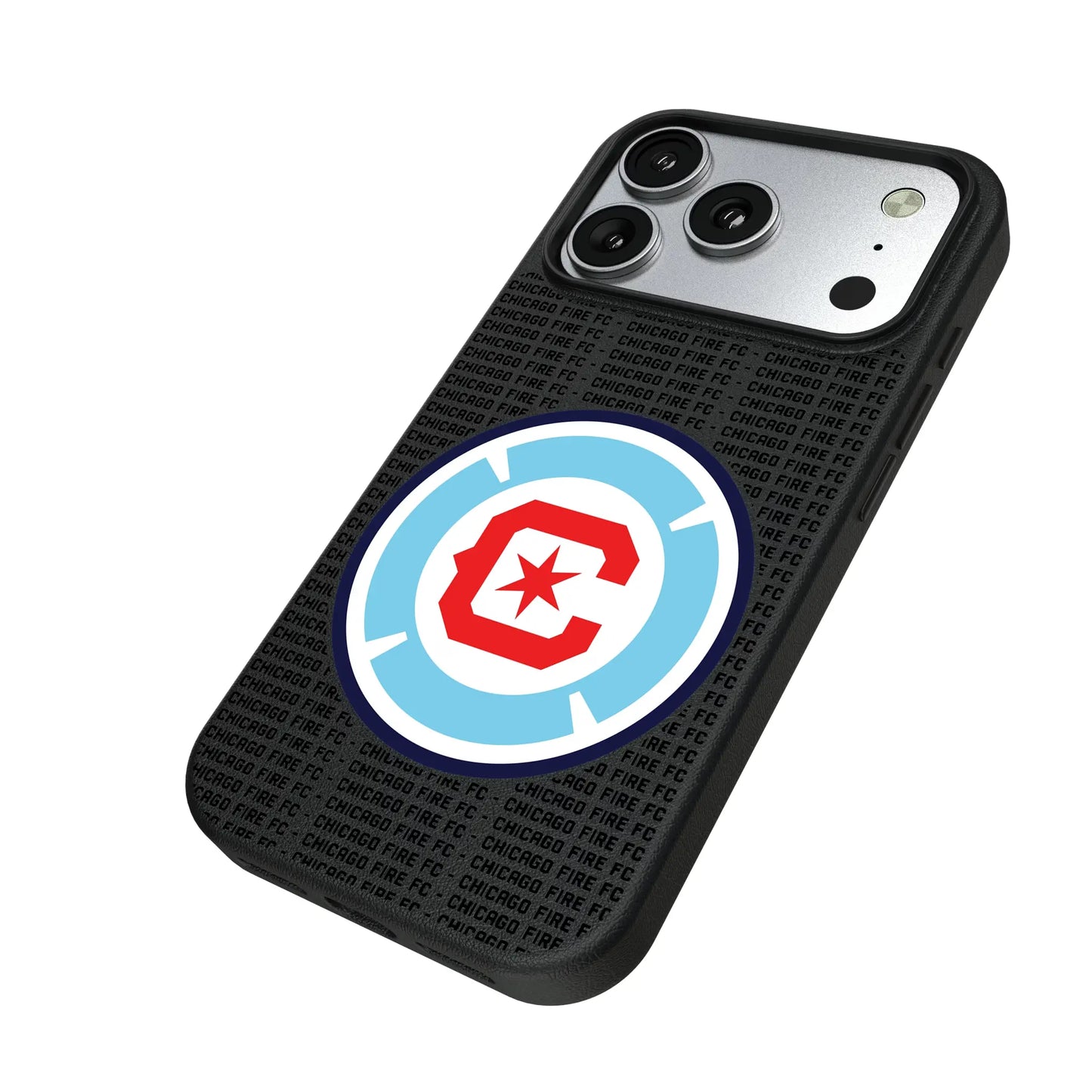 Chicago Fire Text Backdrop MagSafe Compatible Phone Case for Apple iPhone